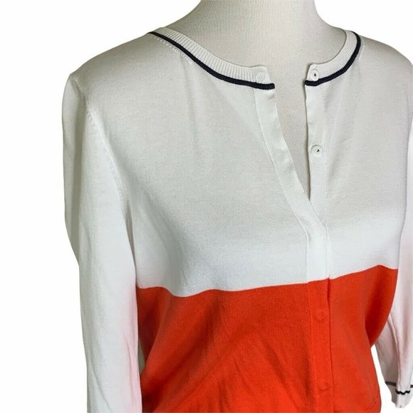 Peserico Tricot Cardigan Sweater White Cotton M - Picture 5 of 9